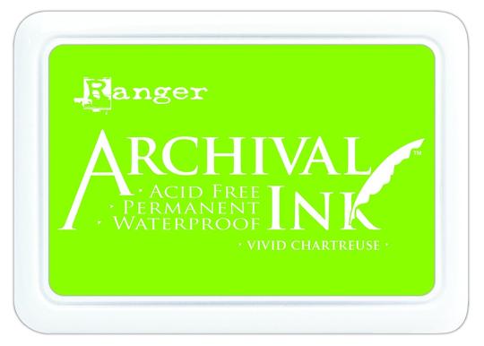 Ranger Archival Ink Stempelkissen - Feinkontur/Wasserfest Vivid Chartreuse Vivid Chartreuse