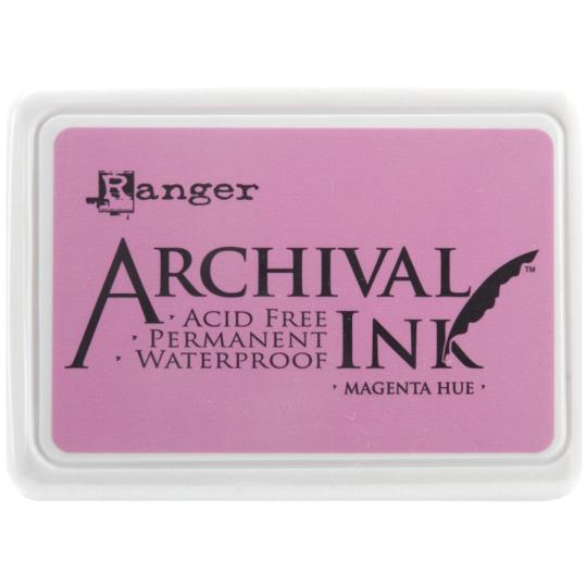 Ranger Archival Ink Stempelkissen - Feinkontur/Wasserfest magenta hue magenta hue