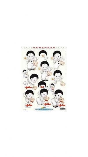 Reddy Cards 3D Bogen Moreheads Pierrot mit Bärchen 