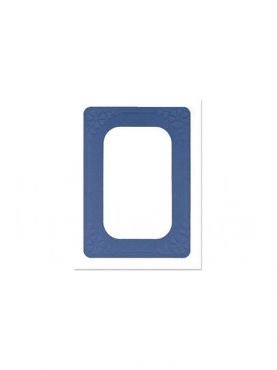 Reddycards 3 Kartenaufleger Zierrahmen geprägt rechteckig dunkelblau 