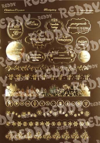 Reddycards DeLuxe Stanzbogen, Schildchen und Bordüren, braun 