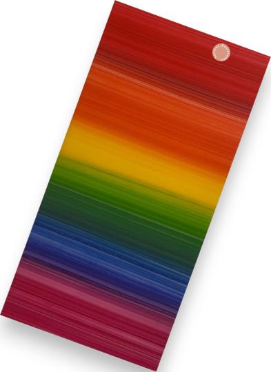 Sandras-Bastelladen - Regenbogen - Kerzen Verzierwachsplatte - 200 x 100 x 0,5mm Horizontal Streifen Horizontal Streifen