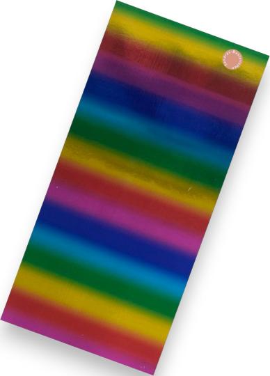 Sandras-Bastelladen - Regenbogen - Kerzen Verzierwachsplatte - 200 x 100 x 0,5mm Metallic Metallic