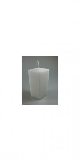 Rhombus-Kerze, 16 x 6 cm, weiß 