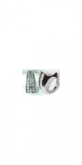 Ring rhodiniert  mit Swarovski Gr.7'enspricht gr.17 