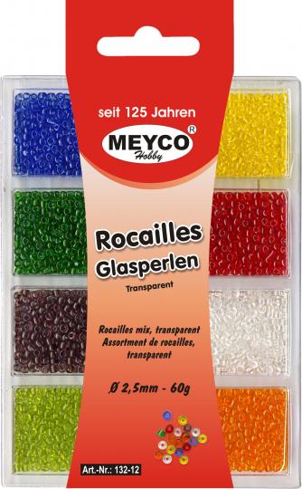 Rocailles Sortiment - Transparent 2,5mm Inhalt: 60gr 
