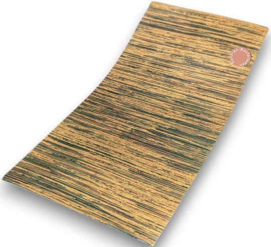 Sandras-Bastelladen - Multicolor Gebürstet - Kerzen Verzierwachsplatte - 200 x 100 x 0,5mm Tannengrün-Gold Tannegrün-Gold