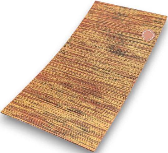 Sandras-Bastelladen - Multicolor Gebürstet - Kerzen Verzierwachsplatte - 200 x 100 x 0,5mm Hellbraun-Gold Hellbraun-Gold