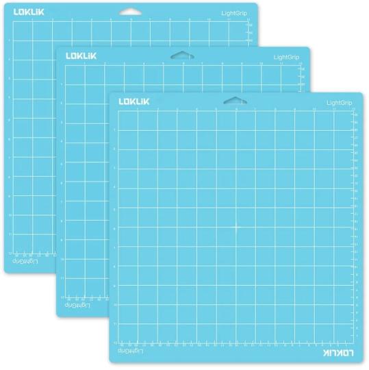 LOKLiK Schneidematte 3er-Pack - Blau Leicht klebend 30,5X30,5cm 