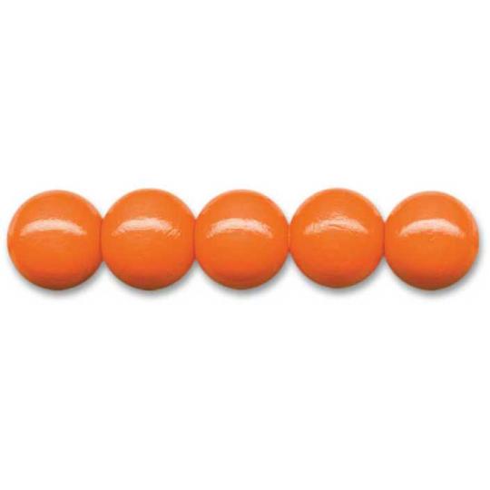 Sandras-Bastelladen Holzperlen Ø 12mm, 35 Stk., gebohrt Orange Orange