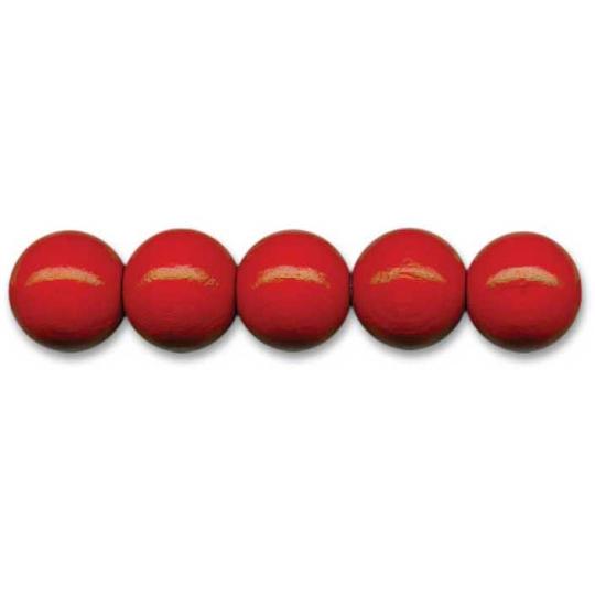 Sandras-Bastelladen Holzperlen Ø 12mm, 35 Stk., gebohrt Rot Rot