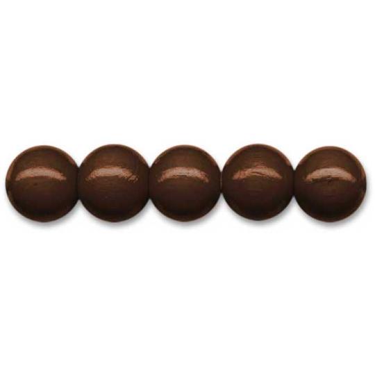 Sandras-Bastelladen Holzperlen Ø 8mm, 85 Stk., gebohrt Dunkelbraun Dunkelbraun