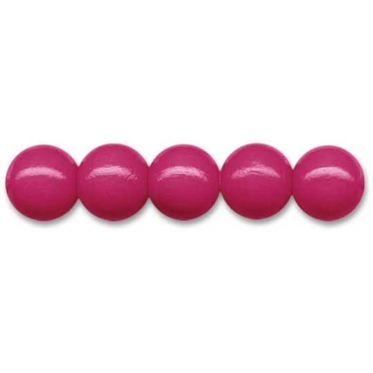 Sandras-Bastelladen Holzperlen Ø 8mm, 85 Stk., gebohrt Fuchsia Fuchsia