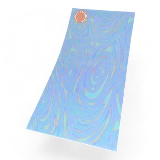 Sandras-Bastelladen - Irisierend - Kerzen Verzierwachsplatte - 200 x 100 x 0,5mm Blau-Rosa Blau-Rosa