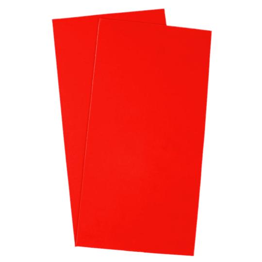 Sandras-Bastelladen Kerzen Verzierwachsplatten 2er Set - 200 x 100 x 0,5mm Hellrot Hellrot