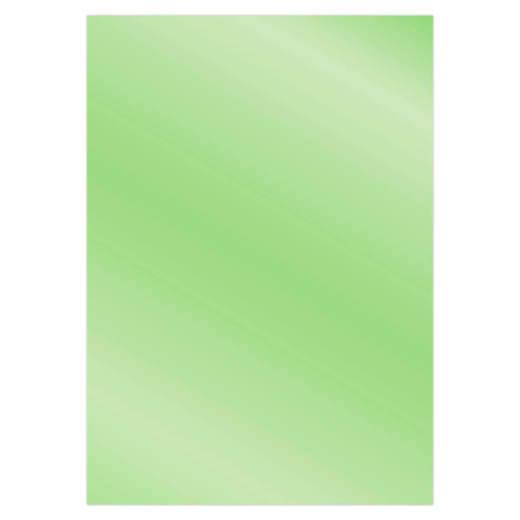Sandras CardDeco Satin-Spiegelkarton DIN A4  250g/m²  - 6 Bögen Metallic Apfelgrün Metallic Apfelgrün