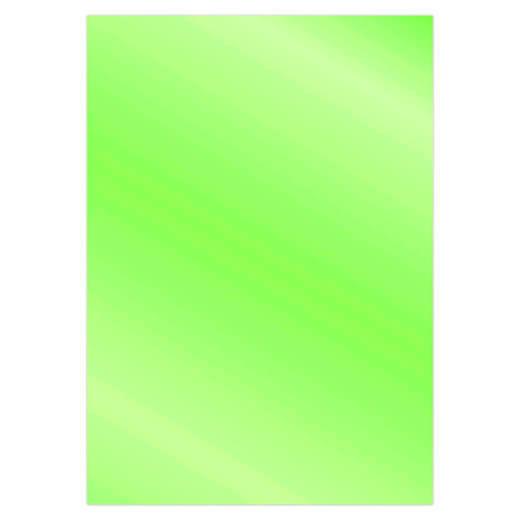 Sandras CardDeco Satin-Spiegelkarton DIN A4  250g/m²  - 6 Bögen Metallic Limette Metallic Limette