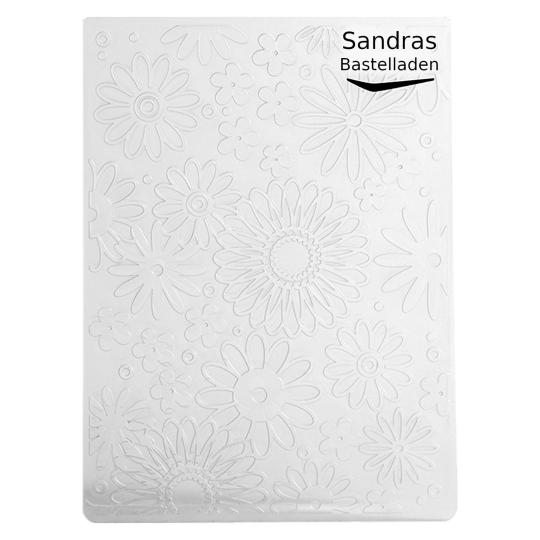 Sandras Embossing-Prägefolder/ -schablone 10,8x15cm Blumenrausch Blumenrausch