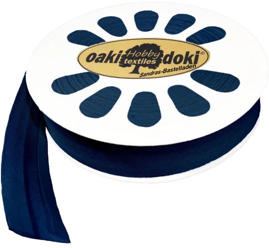 Schrägband / Einfassband Baumwolle Uni gefalzt 20m x 20mm 295-Stahlblau 295-Stahlblau