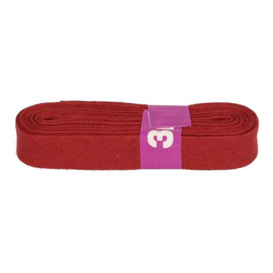 Schrägband / Einfassband Baumwolle Uni gefalzt 3m x 12mm 710-Blutrot 710-Blutrot