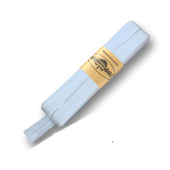 Schrägband / Einfassband Baumwolle Uni gefalzt 5m x 12mm 259-Eisblau 259-Eisblau