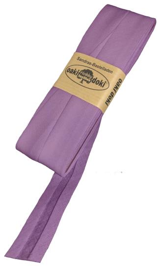 Schrägband / Einfassband Baumwolle Uni gefalzt 5m x 20mm 165-Flieder 165-Flieder