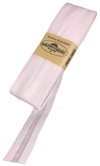 Schrägband / Einfassband Baumwolle Uni gefalzt 5m x 20mm 718-Softrosa 718-Softrosa
