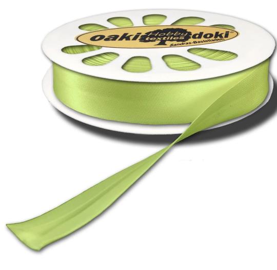 Schrägband / Einfassband Satin gefalzt 20m x 20mm 741-Apfelgrün 741-Apfelgrün