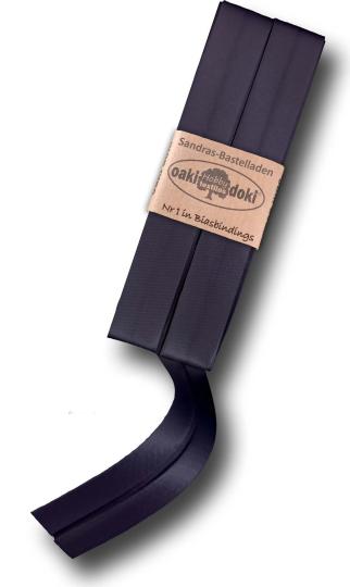 Schrägband / Einfassband Satin gefalzt 2m x 20mm 223-Dunkelblau 223-Dunkelblau