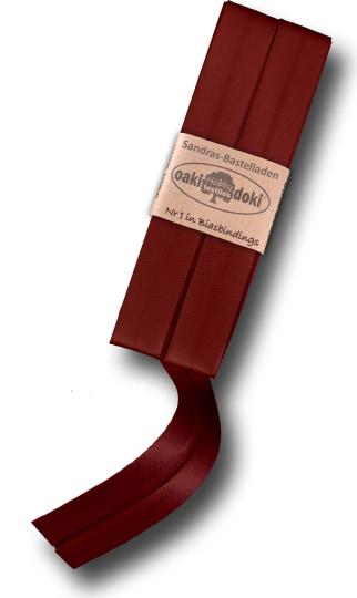 Schrägband / Einfassband Satin gefalzt 2m x 20mm 751-Weinrot 751-Weinrot