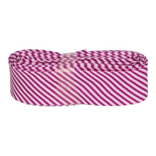 Schrägband / Einfassband mit Muster gefalzt 3m x 20mm 009- Streifen Violett 009- Streifen Violett
