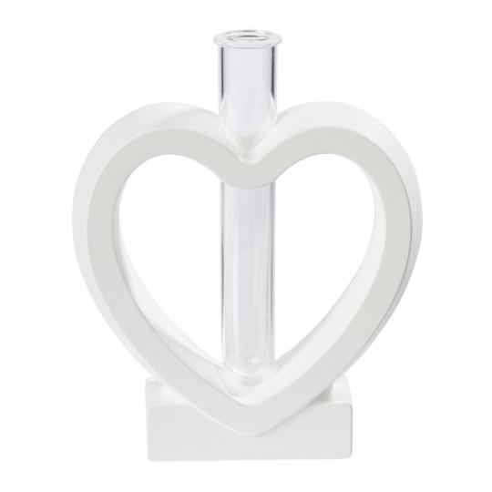 Silikon Gießform Vase, Herz für Reagenzglas ca. 13,5 x 12 x 3 cm 