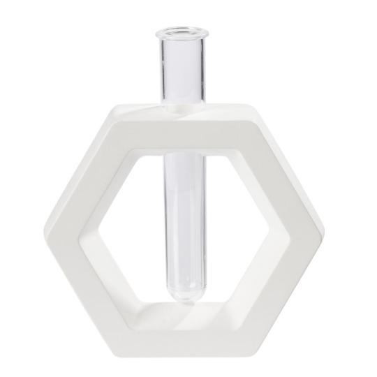 Silikon Gießform Vase, Sechseck für Reagenzglas ca. 13,5 x 12 x 3 cm 