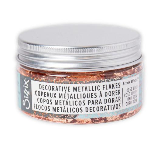 Sizzix Effectz - Decorative Metallic Flakes - Design-Metall Blattgold 0,8g Rose Gold Rose Gold