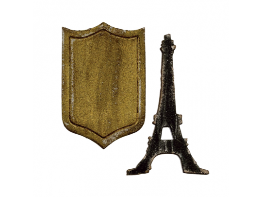 Sizzix Movers & Shapers Magnetic Stanzer Set 2tlg - Mini Eiffel Tower & Shield by Tim 