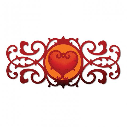 Sizzix Stanzer Thinlits s - Decorative Border & Heart by Jen Long-Philipsen 
