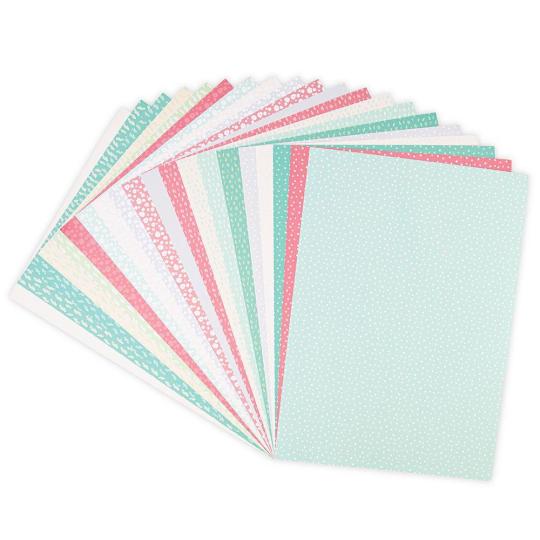 Sizzix Surfacez Karton mit Muster DIN A4 - Botanisch - 216g 60 Blatt 