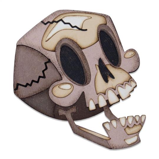 Sizzix Thinlits Stanzer Set 10tlg.- Totenkopf Colorize by Tim Holtz 