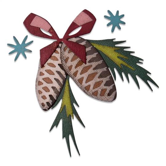 Sizzix Thinlits Stanzer Set 8tlg.- Weihnachtszweig Colorize by Tim Holtz 