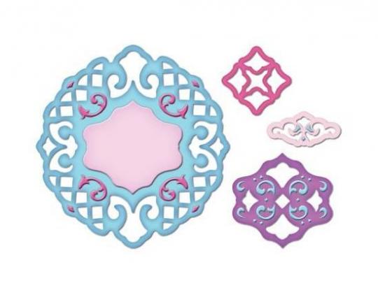 Spellbinders 4 Stanzplatten Shapeabilities Pendants Lattice 