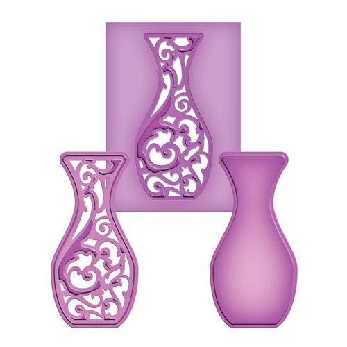 Spellbinders Stanz- & Prägeschablone D-Lites Filligree Vase 2tlg 