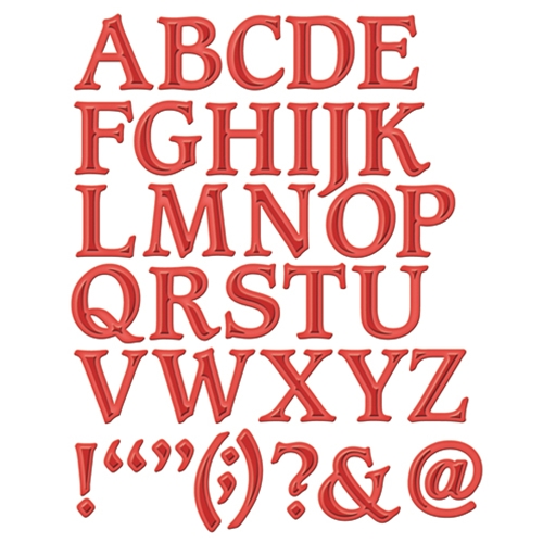 Spellbinders Stanz- & Prägeschablone Shapeabilities Font One - Uppercase 32 Stanzer 