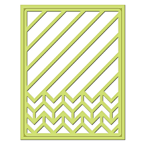 Spellbinders Stanz- und Prägeschablone Shapeabilities Card Fronts / Diagonal Chevron 2 Stanzer 