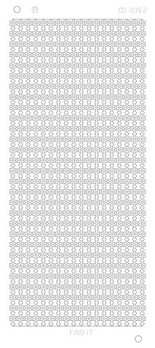 Spiegel-Stickerbogen Blumenranke Platinum 100 x 230mm 