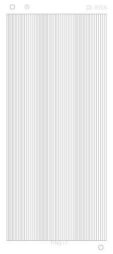 Spiegel-Stickerbogen Linien Platinum 100 x 230mm Gold Gold