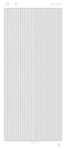 Spiegel-Stickerbogen Perlen Linien Platinum 100 x 230mm 