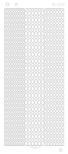Spiegel-Stickerbogen Punkt Linien Platinum 100 x 230mm Gold Gold