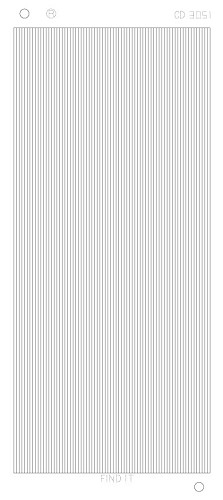 Spiegel-Stickerbogen Rechte Linien Platinum 100 x 230mm Gold Gold
