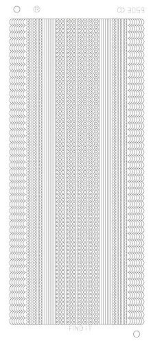 Spiegel-Stickerbogen Verschiedene Linien Platinum 100 x 230mm Silber Silber