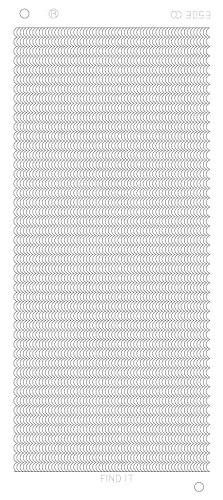 Spiegel-Stickerbogen Waving Linien Platinum 100 x 230mm Gold Gold